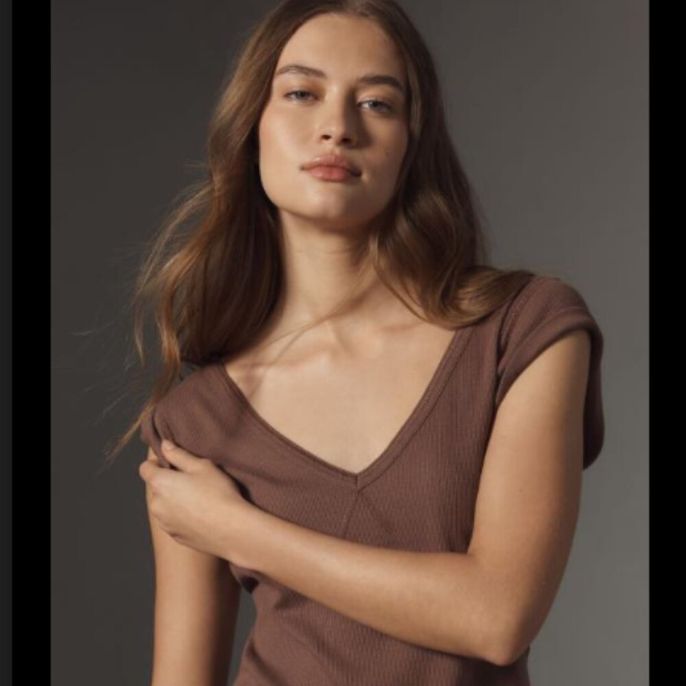 Brand New Pilcro Easy V-Neck Tee Shirt